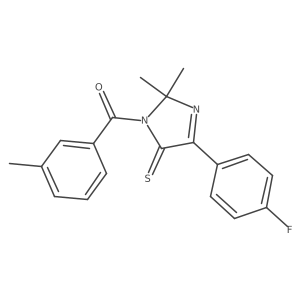 (4-(4-fluorophenyl)-2,2-dimethyl-5-thioxo-2,5-dihydro-1H-imidazol-1-yl)(m-tolyl)methanone Structure