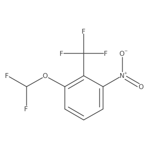 1-(Difluoromethoxy)-3-nitro-2-(trifluoromethyl)benzene结构式