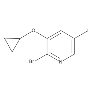 2-Bromo-3-cyclopropoxy-5-iodopyridine结构式