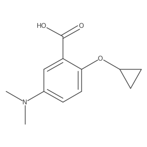 2-Cyclopropoxy-5-(dimethylamino)benzoic acid结构式