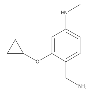 4-(Aminomethyl)-3-cyclopropoxy-N-methylaniline结构式
