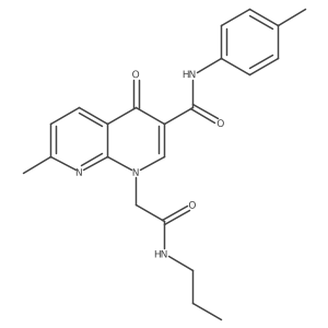 7-methyl-4-oxo-1-(2-oxo-2-(propylamino)ethyl)-N-(p-tolyl)-1,4-dihydro-1,8-naphthyridine-3-carboxamide结构式