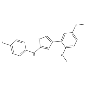 4-(2,5-dimethoxyphenyl)-N-(5-fluoropyridin-2-yl)thiazol-2-amine Structure