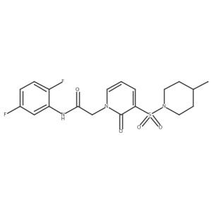 N-(2,5-difluorophenyl)-2-(3-((4-methylpiperidin-1-yl)sulfonyl)-2-oxopyridin-1(2H)-yl)acetamide结构式
