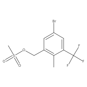 5-Bromo-2-methyl-3-(trifluoromethyl)benzyl methanesulfonate结构式