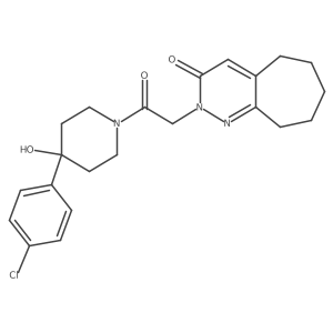 2-{2-[4-(4-chlorophenyl)-4-hydroxypiperidino]-2-oxoethyl}-2,5,6,7,8,9-hexahydro-3H-cyclohepta[c]pyridazin-3-one Structure