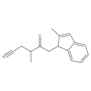 N-(cyanomethyl)-N-methyl-2-(2-methyl-1H-indol-1-yl)acetamide结构式