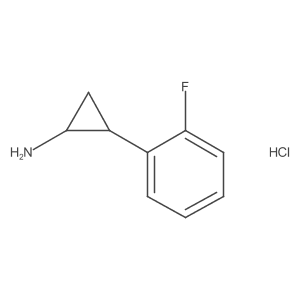 rac-(1R,2S)-2-(2-fluorophenyl)cyclopropan-1-amine hydrochloride Structure