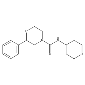 2-phenyl-N-(tetrahydro-2H-pyran-4-yl)morpholine-4-carboxamide Structure