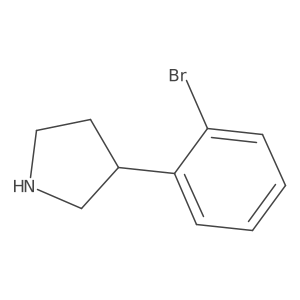 (R)-3-(2-Bromophenyl)pyrrolidine结构式