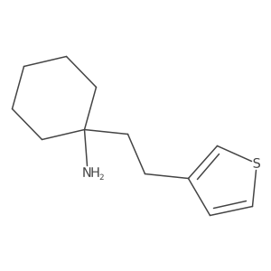 1-[2-(Thiophen-3-yl)ethyl]cyclohexan-1-amine Structure