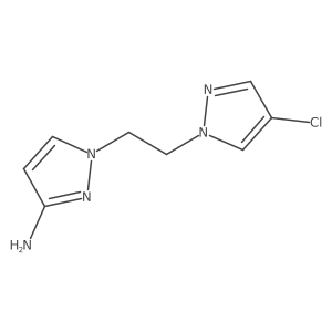 1-[2-(4-chloro-1H-pyrazol-1-yl)ethyl]-1H-pyrazol-3-amine结构式