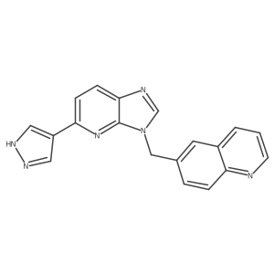 6-[[5-(1H-pyrazol-4-yl)-3h-imidazo[4,5-b]pyridin-3-yl]methyl]quinoline Structure