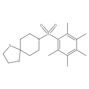 8-((2,3,4,5,6-Pentamethylphenyl)sulfonyl)-1-oxa-4-thia-8-azaspiro[4.5]decane结构式