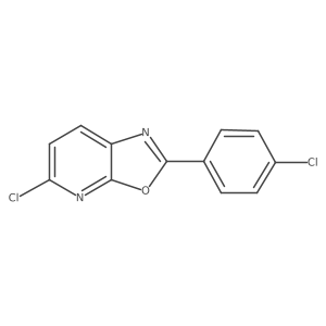 5-Chloro-2-(4-chlorophenyl)oxazolo[5,4-B]pyridine结构式
