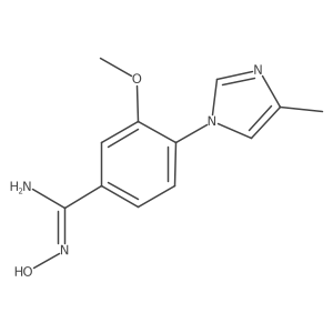 N-Hydroxy-3-methoxy-4-(4-methyl-1H-imidazol-1-yl)benzenecarboximidamide结构式