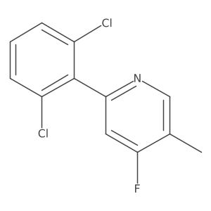 2-(2,6-Dichlorophenyl)-4-fluoro-5-methylpyridine结构式