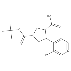 1-[(Tert-butoxy)carbonyl]-4-(3-fluoropyridin-4-yl)pyrrolidine-3-carboxylic acid Structure