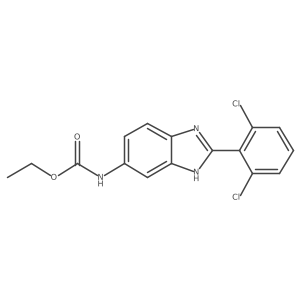 Ethyl N-[2-(2,6-dichlorophenyl)-1H-benzimidazol-6-yl]carbamate Structure