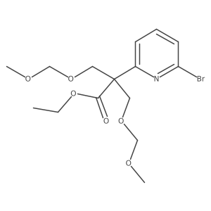 2-(6-Bromo-pyridin-2-yl)-3-methoxymethoxy-2-methoxymethoxymethyl-propionic acid ethyl ester Structure