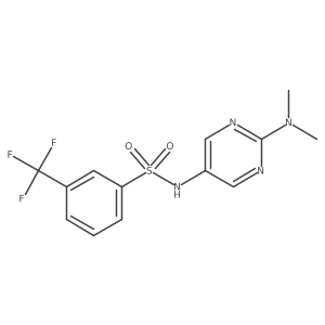 N-(2-(dimethylamino)pyrimidin-5-yl)-3-(trifluoromethyl)benzenesulfonamide结构式