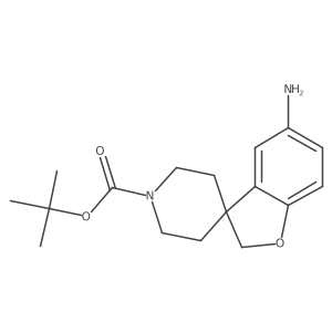Spiro[benzo[b]furan-3(2h),4'-piperidine]-1'-carboxylic acid,5-amino-,1,1-dimethylethyl ester结构式
