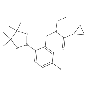 N-(5-fluoro-2-(4,4,5,5-tetramethyl-1,3,2-dioxaborolan-2-yl)benzyl)-n-ethylcyclopropanecarboxamide Structure