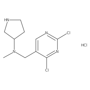 (2,4-Dichloro-pyrimidin-5-ylmethyl)-methyl-pyrrolidin-3-yl-amine hydrochloride Structure