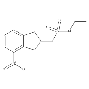 N-ethyl-1-(4-nitro-2,3-dihydro-1H-inden-2-yl)methanesulfonamide结构式