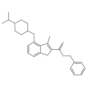 Benzyl 3-methyl-4-(1-propan-2-ylpiperidin-4-yl)oxy-1-benzofuran-2-carboxylate结构式