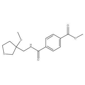 Methyl 4-(((3-methoxytetrahydrothiophen-3-yl)methyl)carbamoyl)benzoate结构式