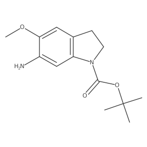 tert-Butyl 6-amino-5-methoxyindoline-1-carboxylate结构式