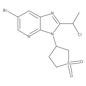 3-(6-Bromo-2-(1-chloroethyl)-3H-imidazo[4,5-b]pyridin-3-yl)tetrahydrothiophene 1,1-dioxide Structure