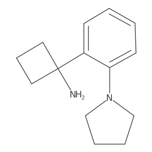 1-[2-(Pyrrolidin-1-yl)phenyl]cyclobutan-1-amine结构式
