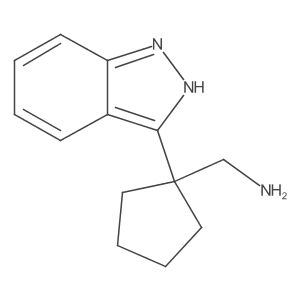 [1-(1H-indazol-3-yl)cyclopentyl]methanamine结构式