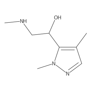 1-(1,4-Dimethyl-1H-pyrazol-5-yl)-2-(methylamino)ethan-1-ol Structure