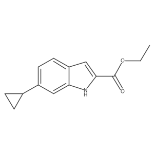 ethyl 6-cyclopropyl-1H-indole-2-carboxylate结构式
