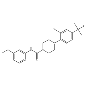 4-(3-Chloro-5-(trifluoromethyl)pyridin-2-yl)-N-(4-methoxypyridin-2-yl)piperazine-1-carbothioamide结构式