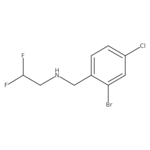 [(2-Bromo-4-chlorophenyl)methyl](2,2-difluoroethyl)amine结构式