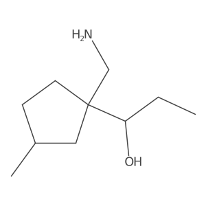 1-[1-(Aminomethyl)-3-methylcyclopentyl]propan-1-ol结构式