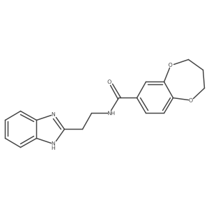 N-[2-(1H-benzimidazol-2-yl)ethyl]-3,4-dihydro-2H-1,5-benzodioxepine-7-carboxamide结构式