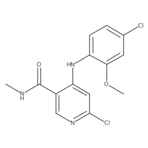6-chloro-4-((4-chloro-2-methoxyphenyl)amino)-N-methylnicotinamide结构式