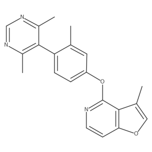 4-(4-(4,6-Dimethylpyrimidin-5-YL)-3-methylphenoxy)-3-methylfuro[3,2-C]pyridine结构式