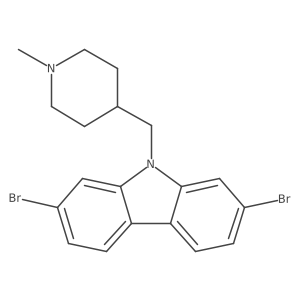 2,7-Dibromo-9-[(1-methylpiperidin-4-yl)methyl]carbazole结构式