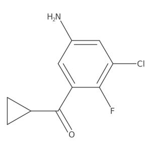 (5-Amino-3-chloro-2-fluorophenyl)(cyclopropyl)methanone Structure