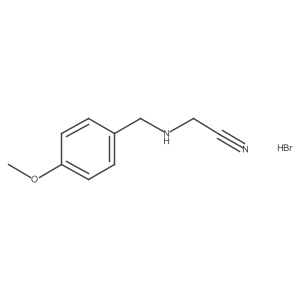 2-{[(4-Methoxyphenyl)methyl]amino}acetonitrile hydrobromide结构式