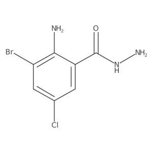 2-Amino-3-bromo-5-chlorobenzohydrazide结构式