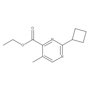 Ethyl 2-cyclobutyl-5-methylpyrimidine-4-carboxylate Structure