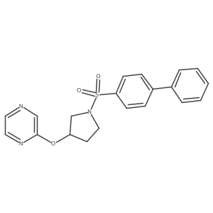 2-((1-([1,1'-Biphenyl]-4-ylsulfonyl)pyrrolidin-3-yl)oxy)pyrazine结构式