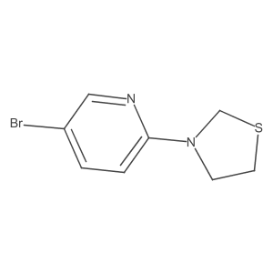 3-(5-Bromopyridin-2-yl)thiazolidine结构式